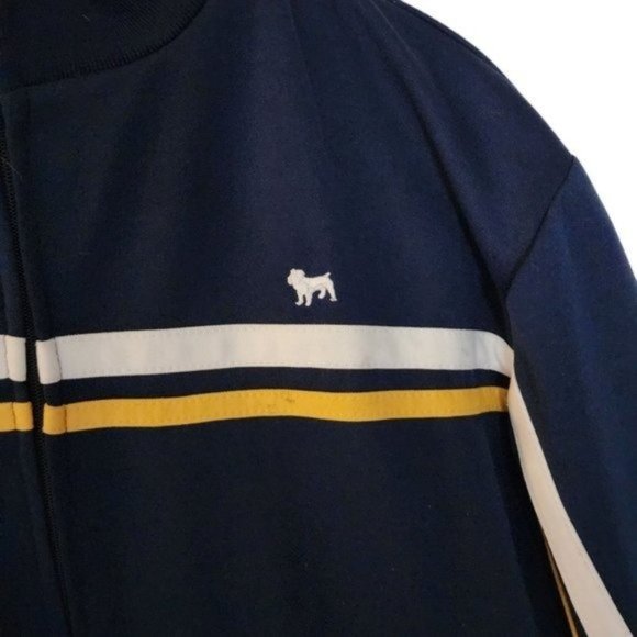 Aeropostale Track Jacket Men’s L Blue Yellow White Stripped Athletic - Picture 5 of 11